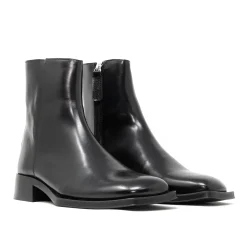 Walk London Abbey Zip Up Cuban Heel Boot Black Shop