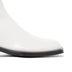 Walk London Abbey Zip Up Cuban Heel Boot White Online