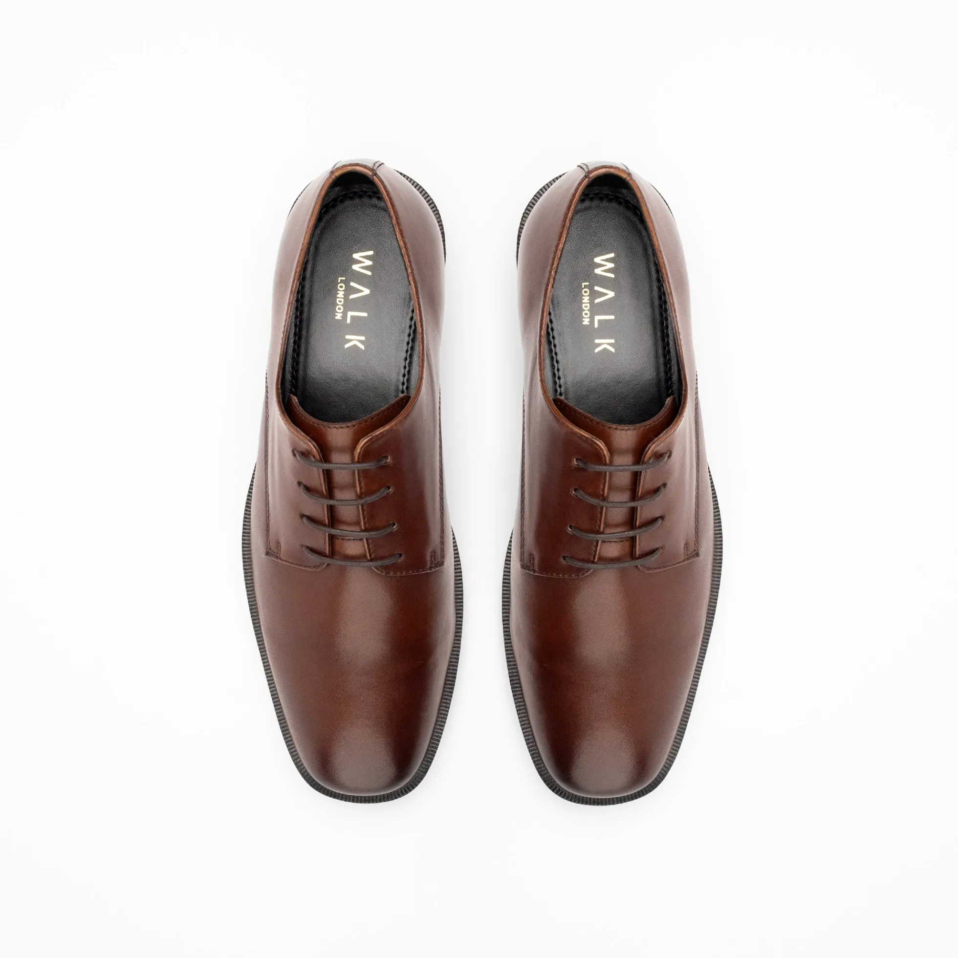 Walk London Alex Derby Shoe Brown Leather Discount