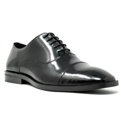 Walk London Alex Oxford Toe Cap Shoe Black Cheap