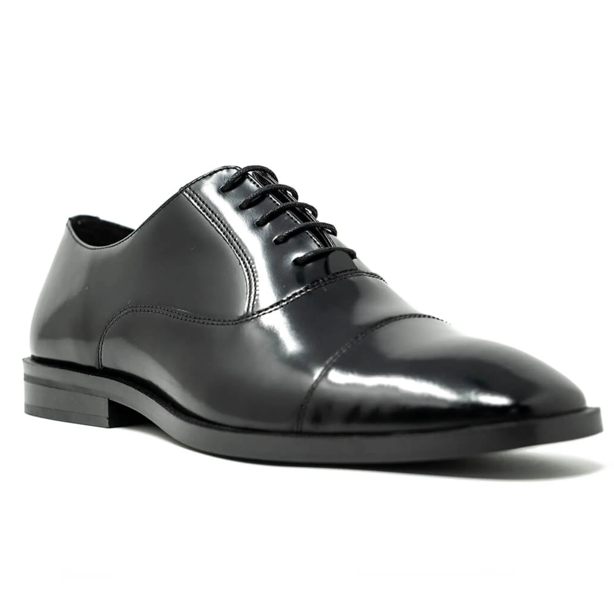 Walk London Alex Oxford Toe Cap Shoe Black Cheap