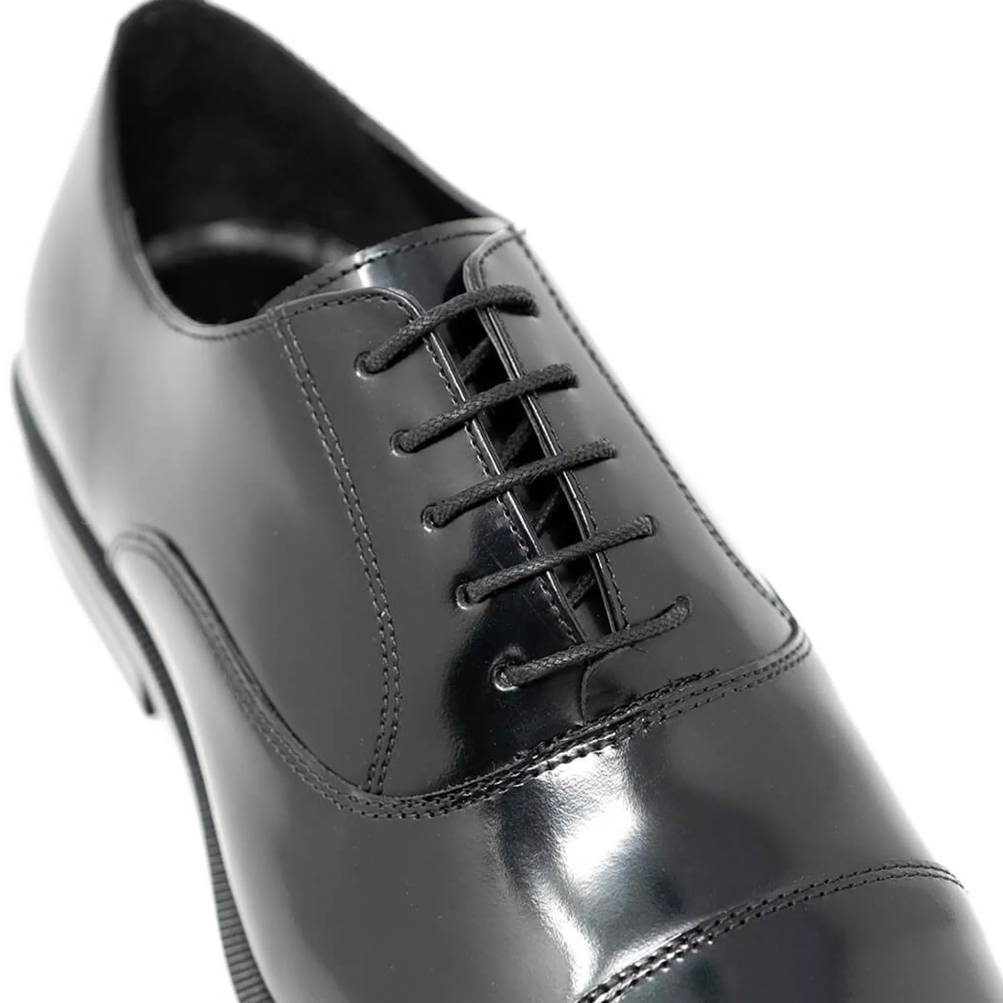 Walk London Alex Oxford Toe Cap Shoe Black Cheap