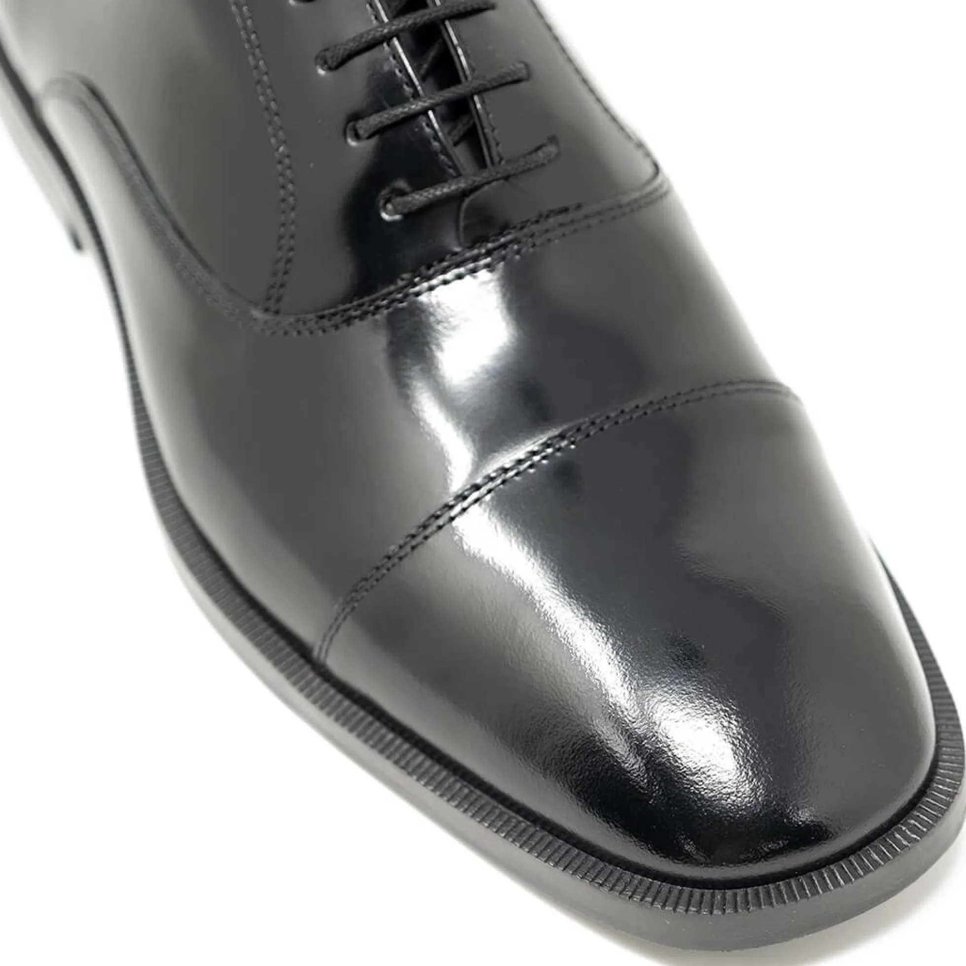 Walk London Alex Oxford Toe Cap Shoe Black Cheap