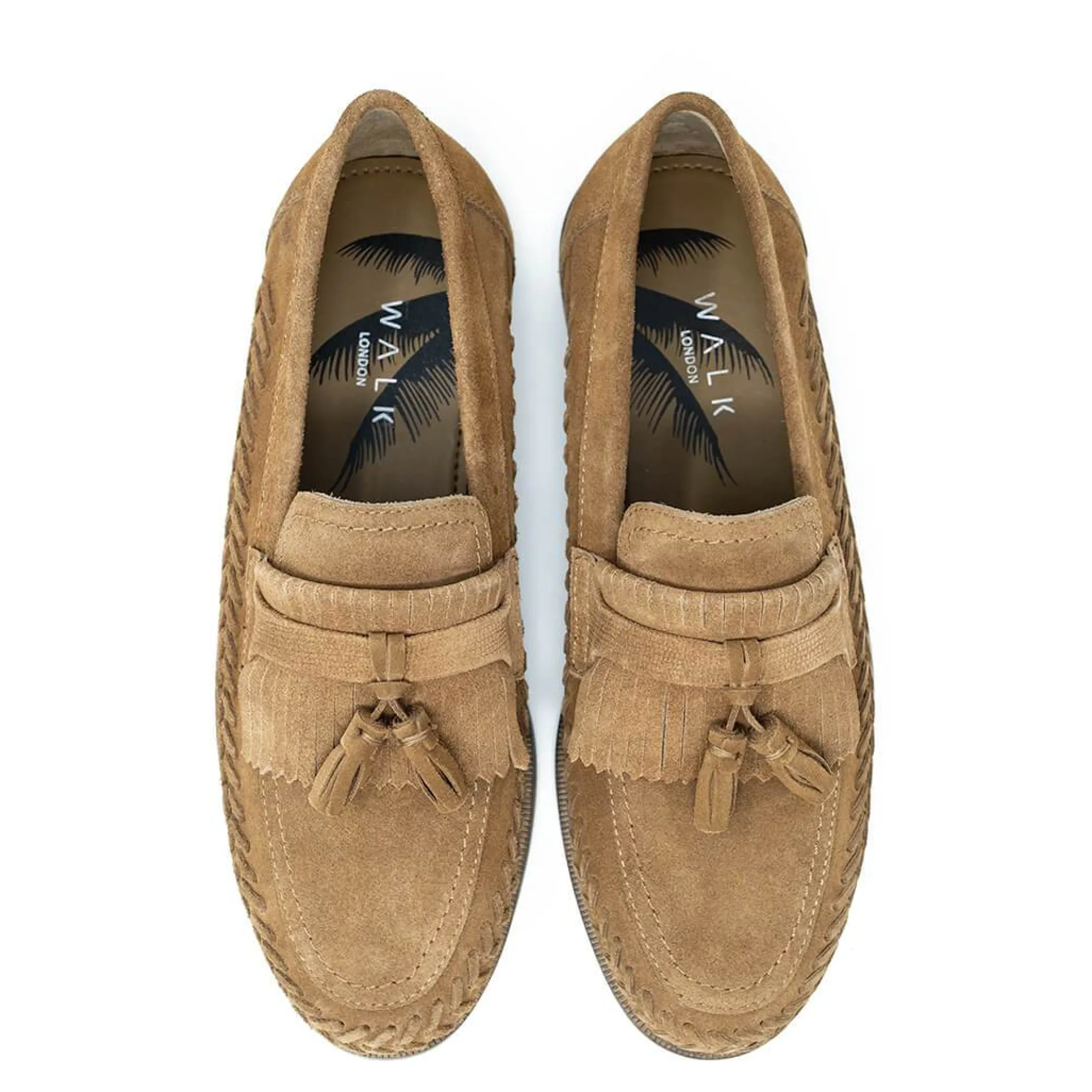 Walk London Arrow Tassel Loafers Tan Suede Cheap