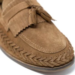 Walk London Arrow Tassel Loafers Tan Suede Cheap