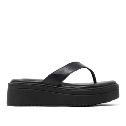 Walk London Berlin Toe Post Sandal Black Best