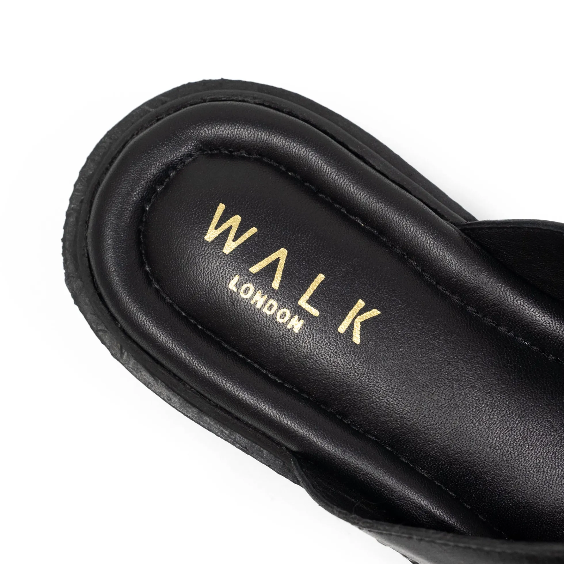 Walk London Berlin Toe Post Sandal Black Best