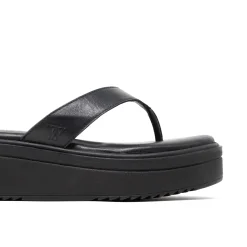 Walk London Berlin Toe Post Sandal Black Best