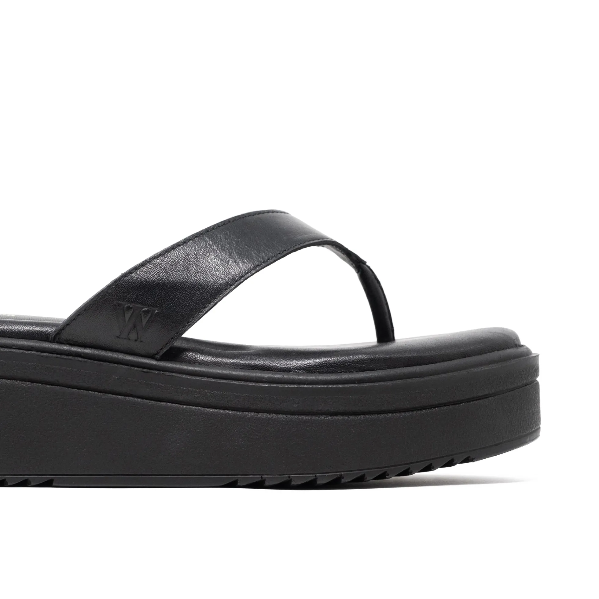 Walk London Berlin Toe Post Sandal Black Best