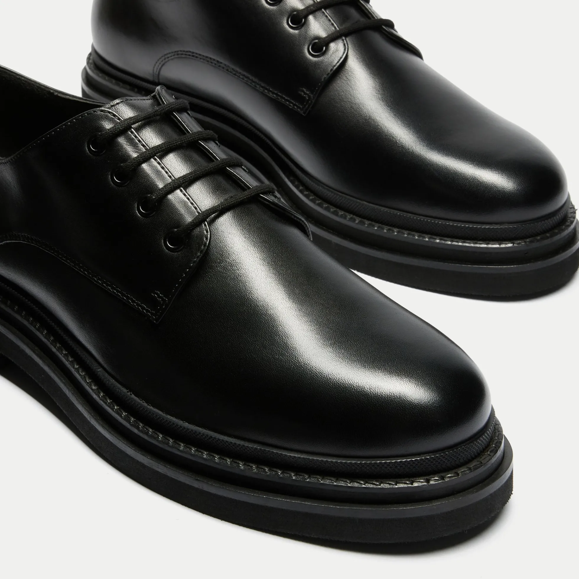 Walk London Brooklyn Derby Shoe Black Shop