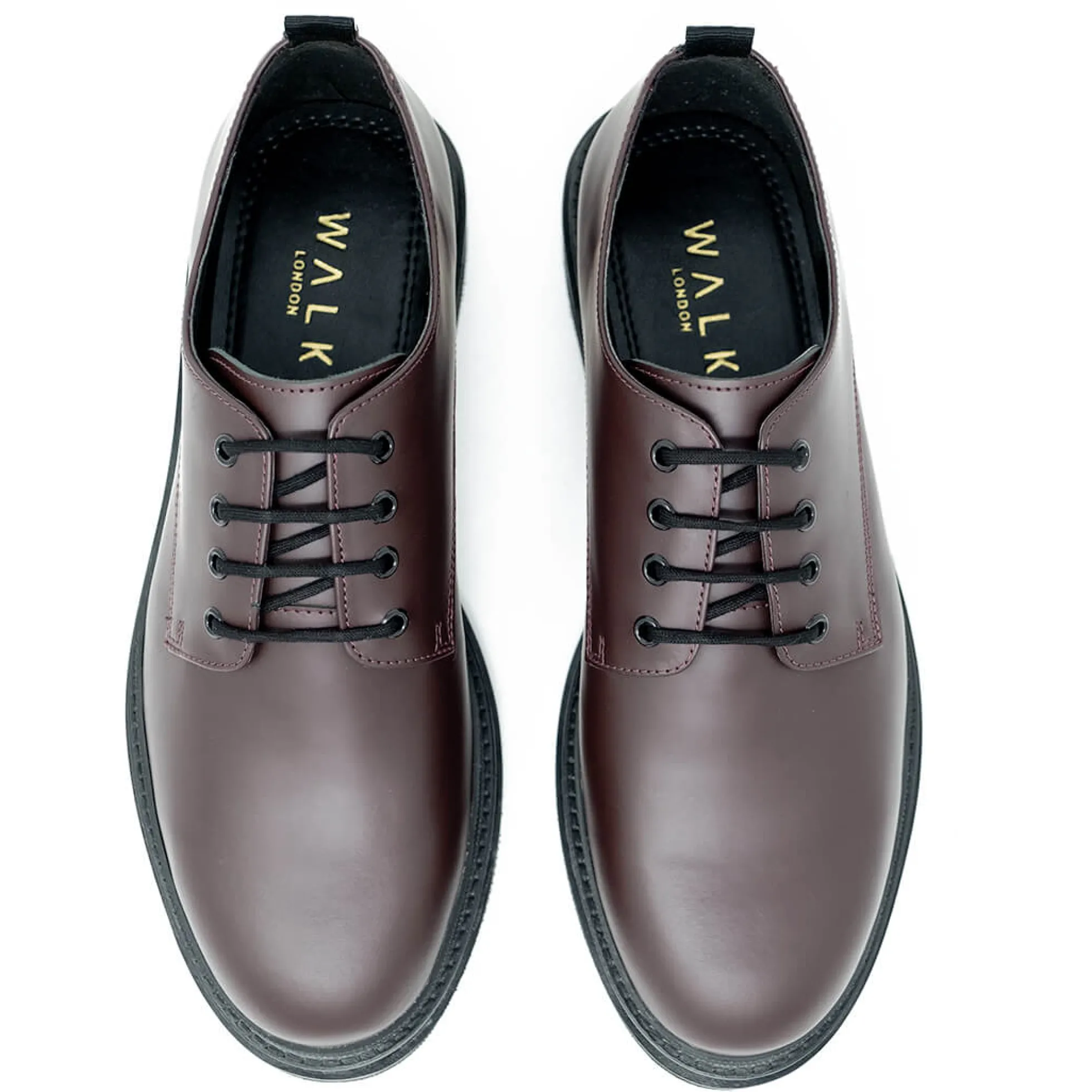 Walk London Brooklyn Derby Shoe Burgundy Cheap