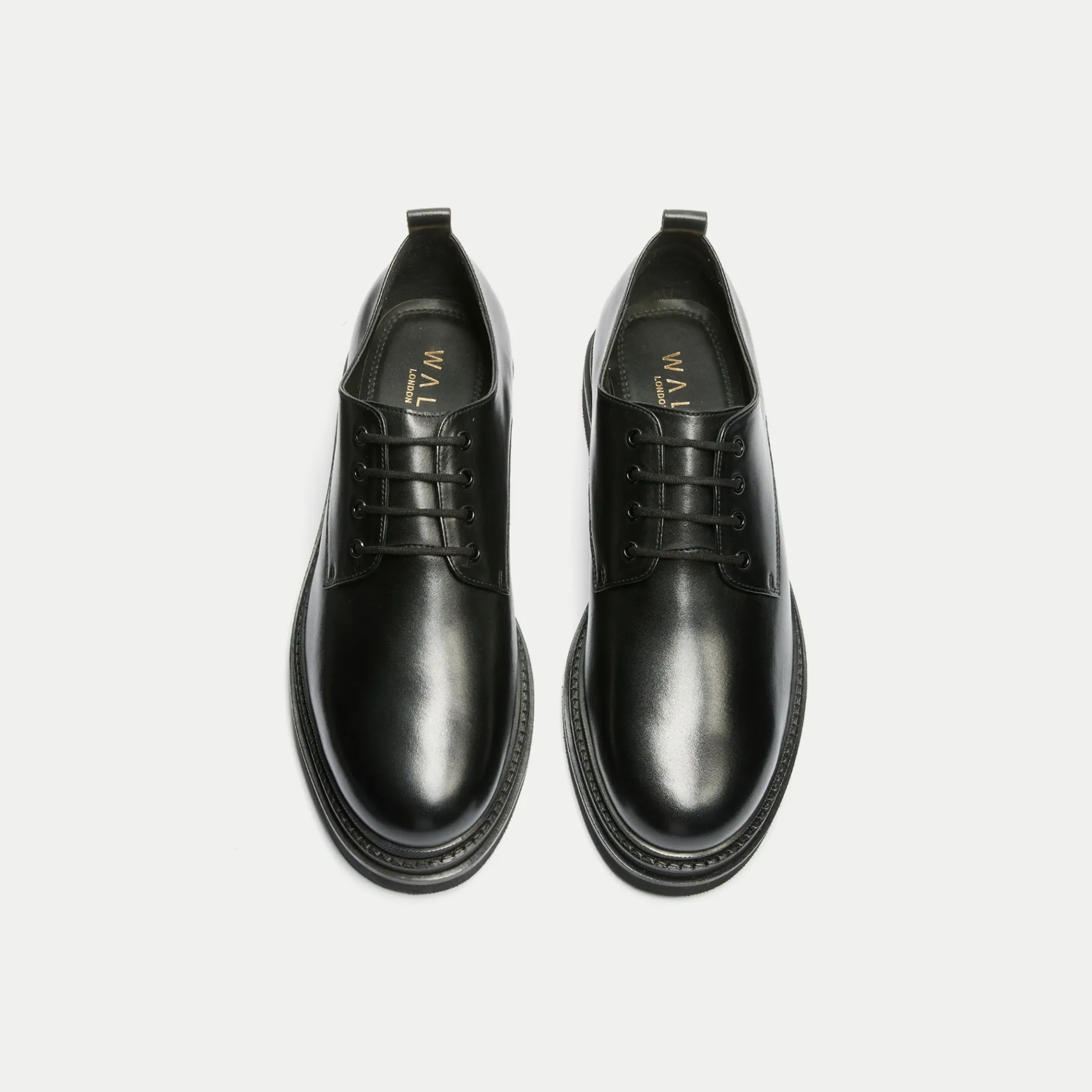 Walk London Brooklyn Derby Shoe Black Shop