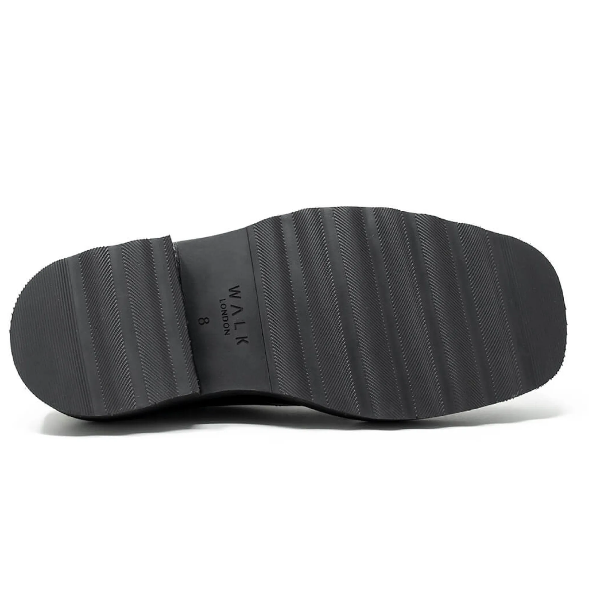 Walk London Cali Embossed Oxford Toe Cap Shoe Black New
