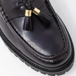 Walk London Campus Tassel Loafer Burgundy Outlet