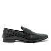 Walk London Capri Embossed Saddle Loafer Black Best Sale