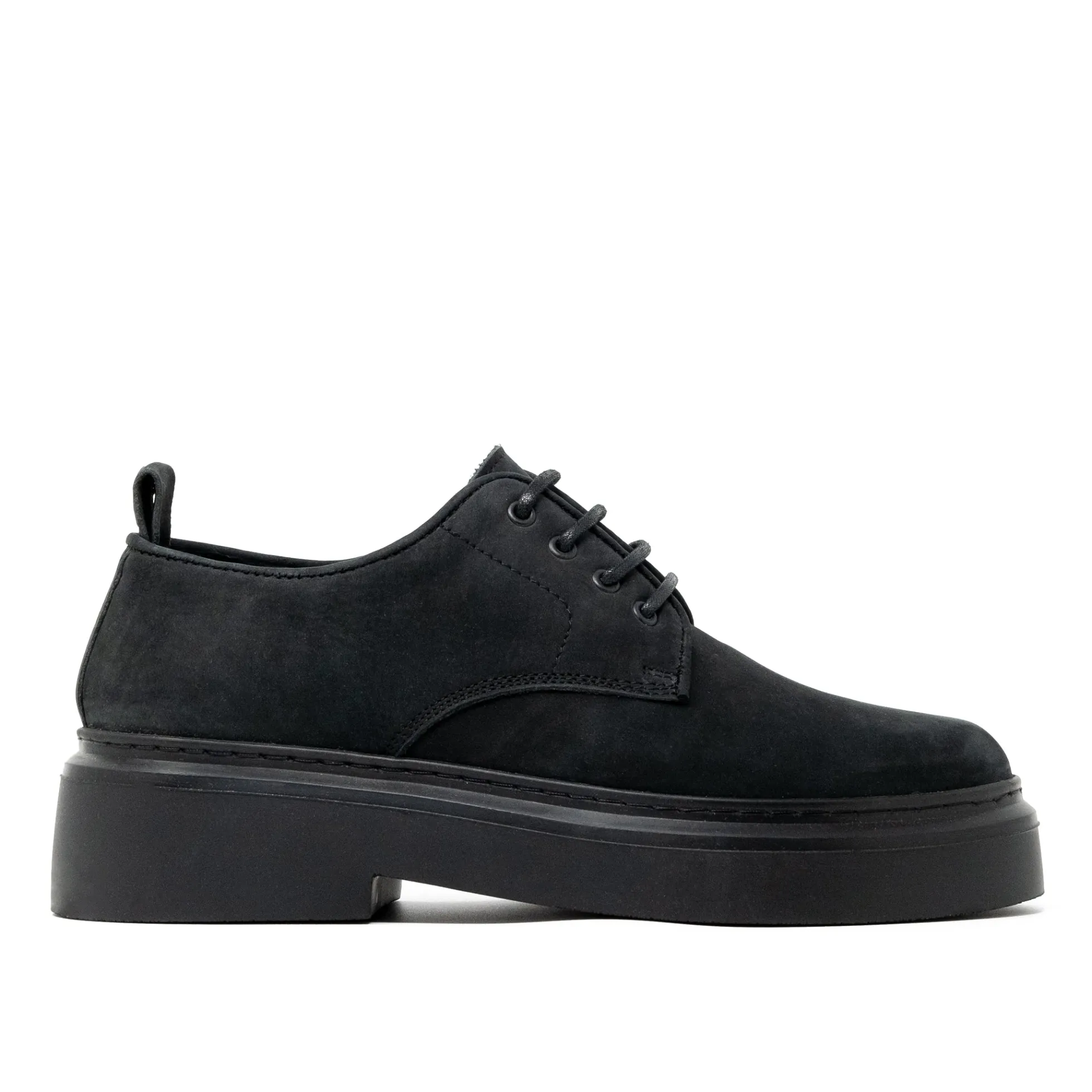 Walk London Club Derby Shoe Black Nubuck Store