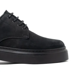 Walk London Club Derby Shoe Black Nubuck Store