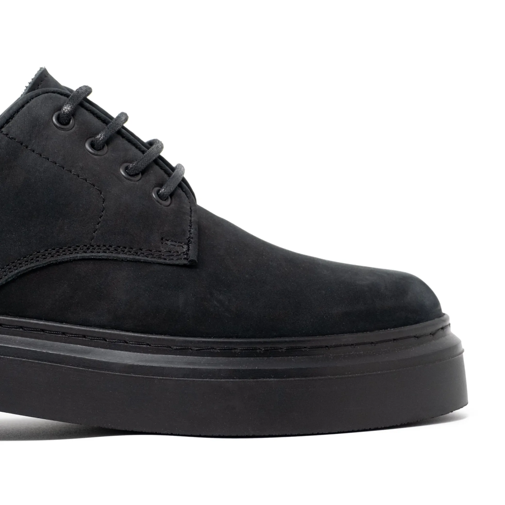 Walk London Club Derby Shoe Black Nubuck Store