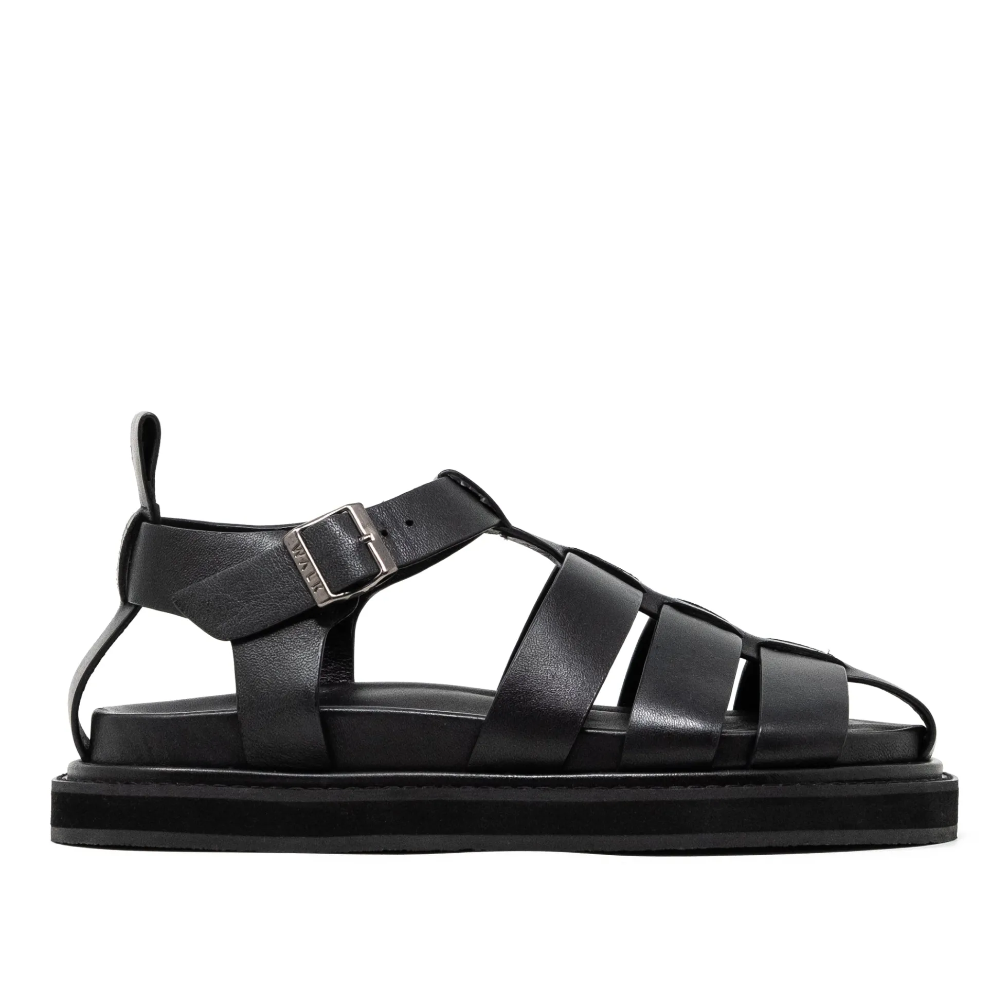 Walk London Copenhagen Fisherman Sandal Black Cheap