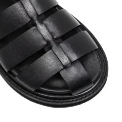 Walk London Copenhagen Fisherman Sandal Black Cheap