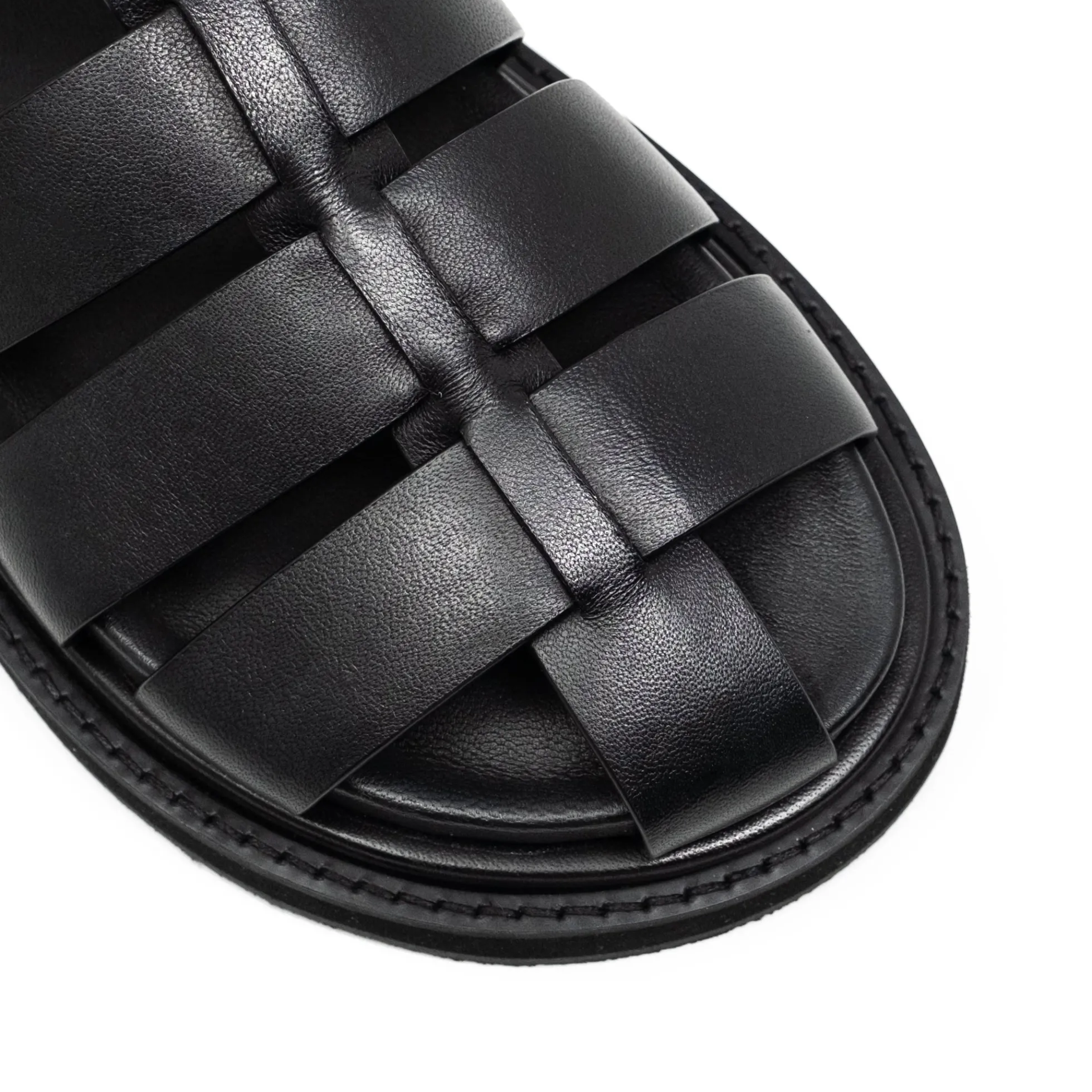 Walk London Copenhagen Fisherman Sandal Black Cheap