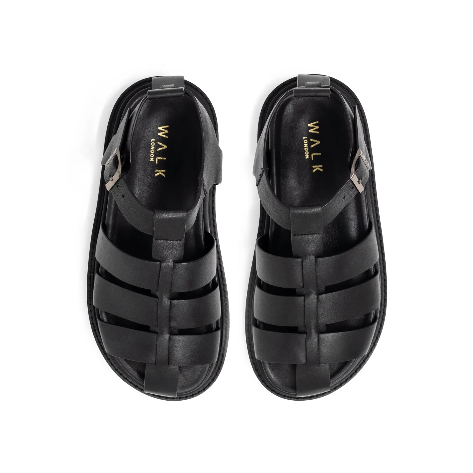 Walk London Copenhagen Fisherman Sandal Black Cheap