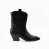 Walk London Cora Western Boot Black Leather Hot