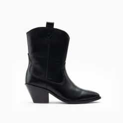 Walk London Cora Western Boot Black Leather Hot