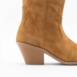Walk London Cora Western Boot Tan Suede Best Sale