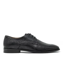 Walk London Florence Embossed Derby Shoe Black Clearance