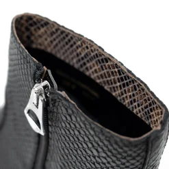 Walk London Hoxton Hex Emboss Cuban Heel Boots Black Online