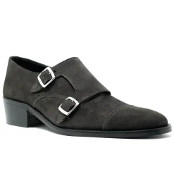 Walk London Hoxton Monk Strap Shoe Grey Best Sale