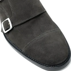 Walk London Hoxton Monk Strap Shoe Grey Best Sale