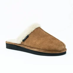 Walk London Isla Slipper Tan Suede New