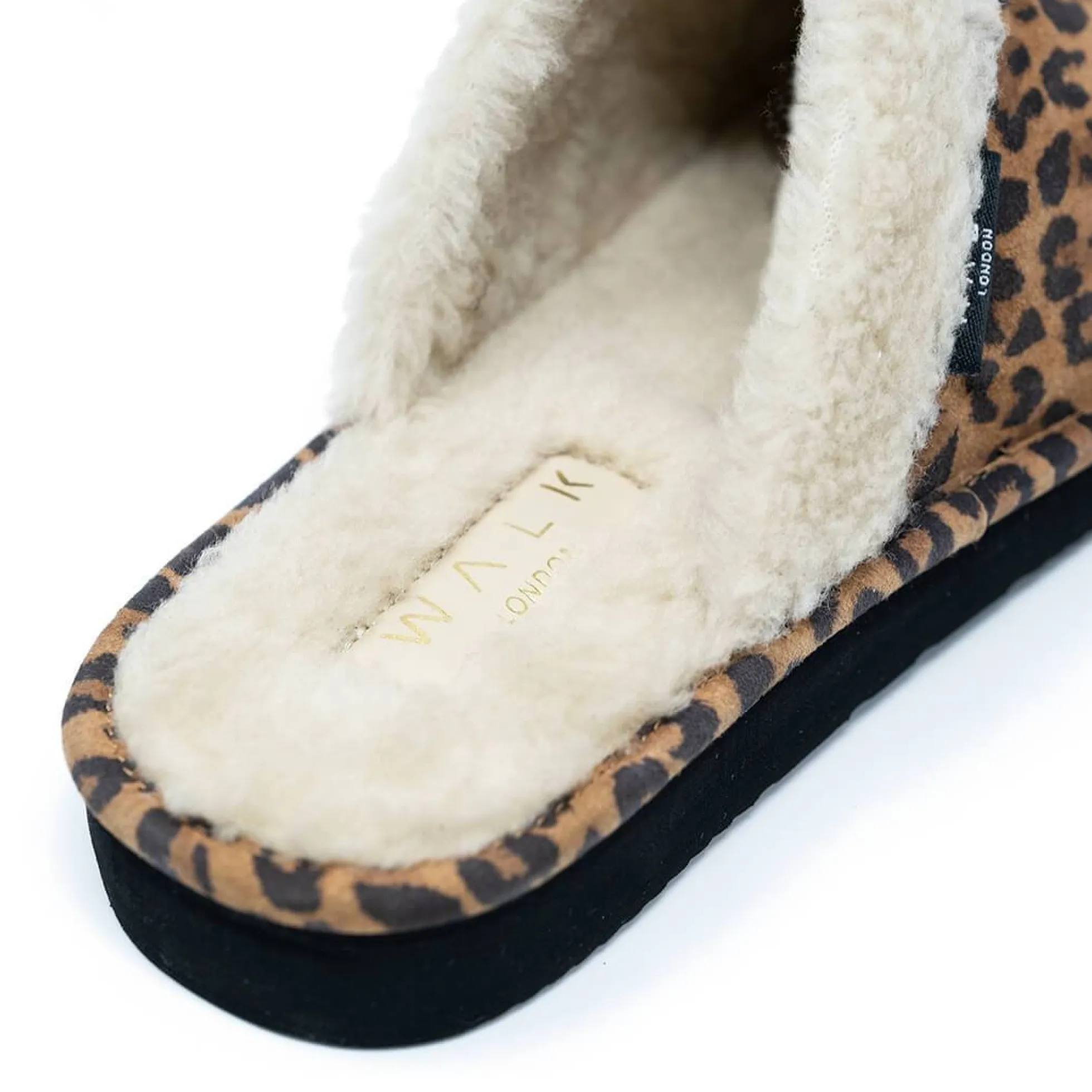 Walk London Isla Slipper Leopard Suede Discount