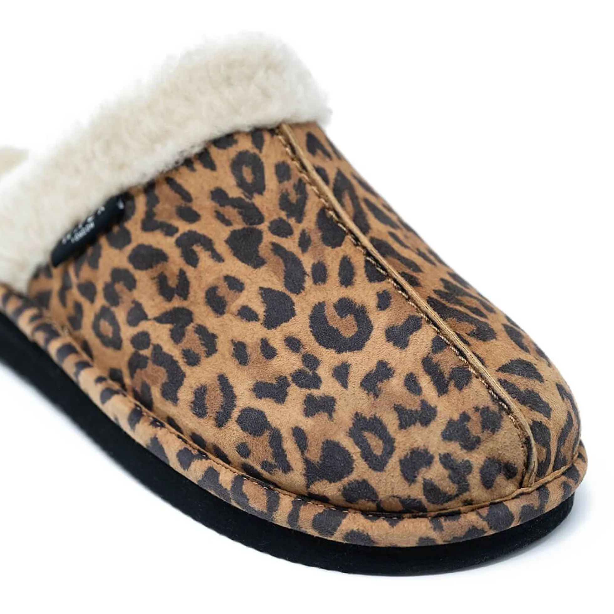 Walk London Isla Slipper Leopard Suede Discount