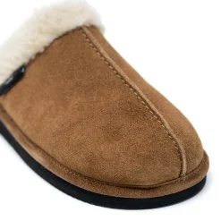 Walk London Isla Slipper Tan Suede New