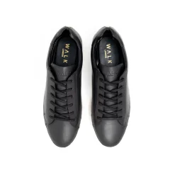 Walk London Kensington Sneaker Black Leather Outlet