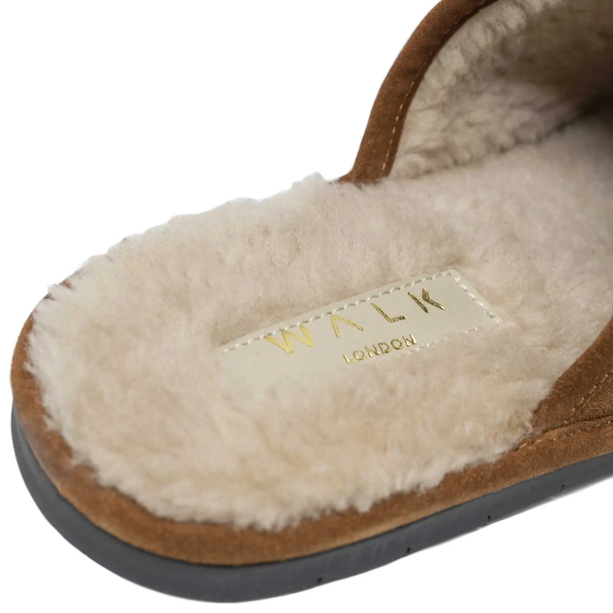 Walk London Langley Slipper Tan Suede Discount