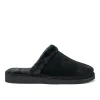 Walk London Leyton Slipper Black Suede Clearance