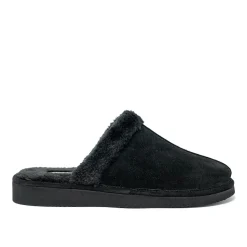 Walk London Leyton Slipper Black Suede Clearance