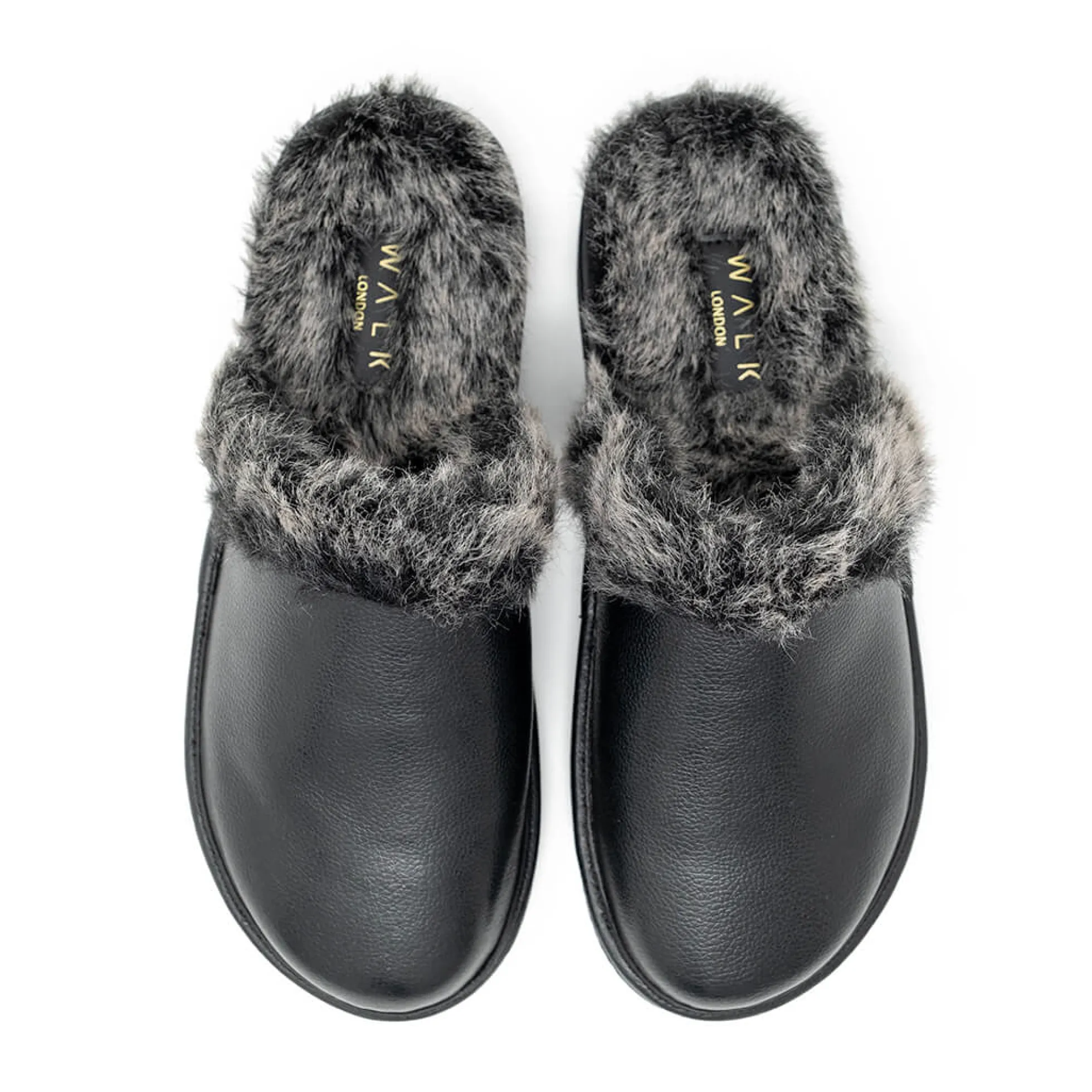 Walk London Leyton Slipper Black Leather Online