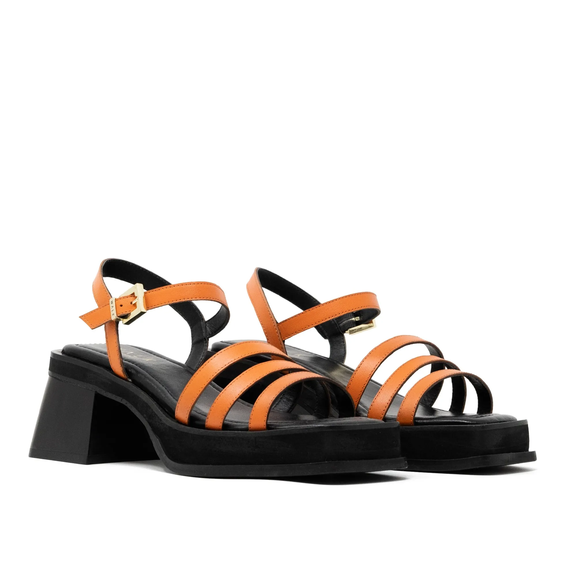 Walk London Lily Ankle Strap Heel Sandal Orange Online