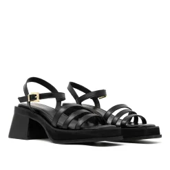 Walk London Lily Ankle Strap Heel Sandal Black Cheap