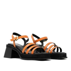 Walk London Lily Ankle Strap Heel Sandal Orange Best