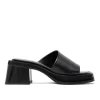 Walk London Lily Mule Heel Sandal Black Hot