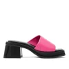Walk London Lily Mule Heel Sandal Pink Fashion