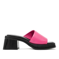 Walk London Lily Mule Heel Sandal Pink Fashion