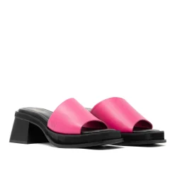 Walk London Lily Mule Heel Sandal Pink Discount