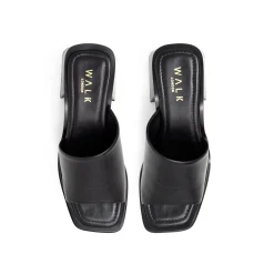 Walk London Lily Mule Heel Sandal Black Hot
